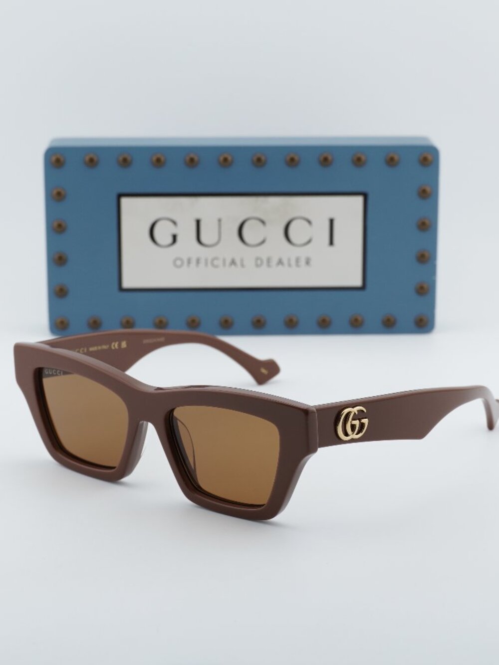 Gucci GG1753S 005 Women Cat Eye Sunglasses - Brown / Brown